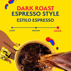 Café Bustelo cápsula detalle que muestra construcción y frescura