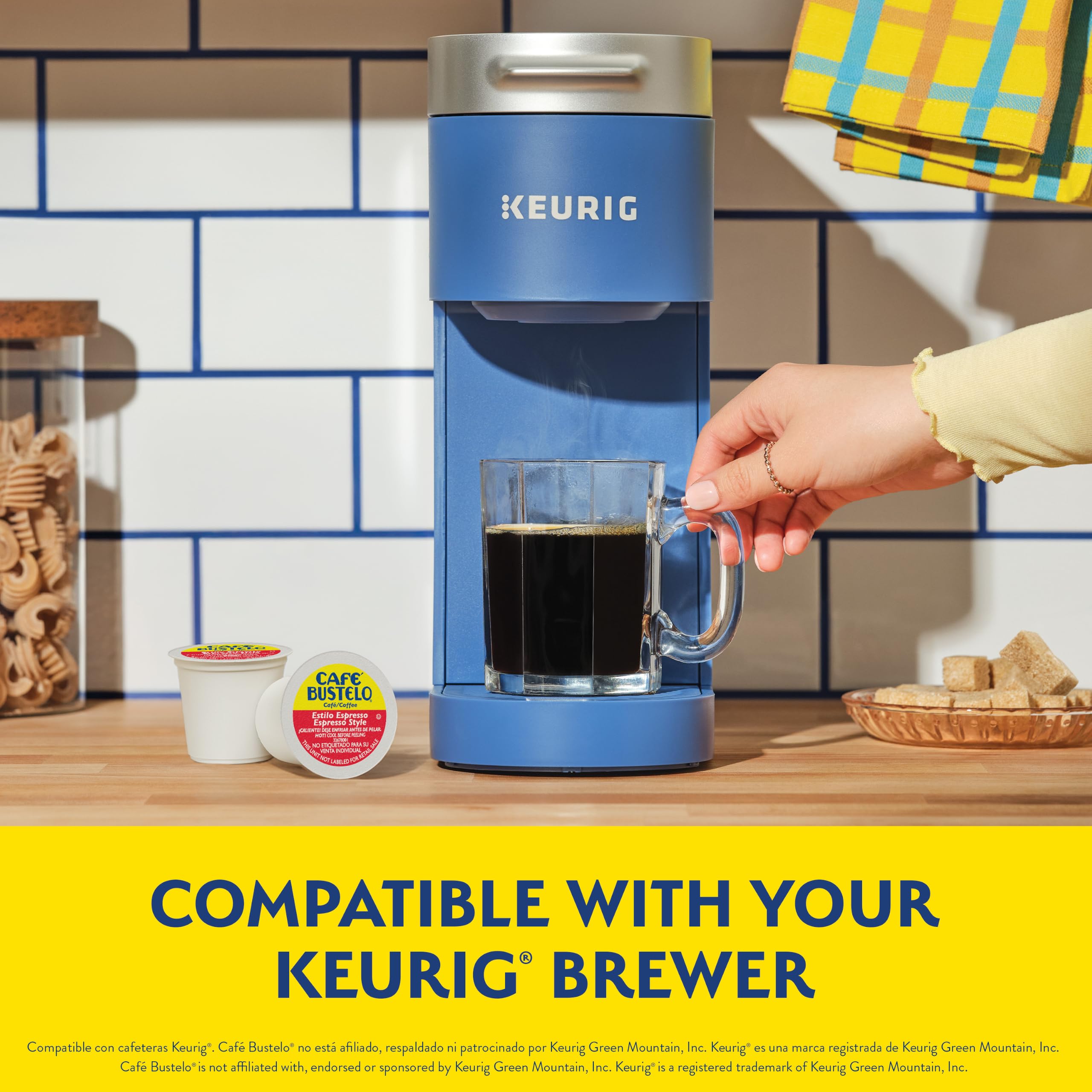 Café Bustelo cápsulas abiertas con café molido listo para usar