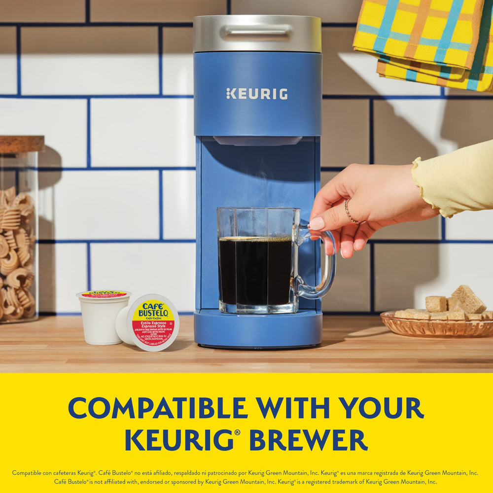 Café Bustelo cápsulas abiertas con café molido listo para usar