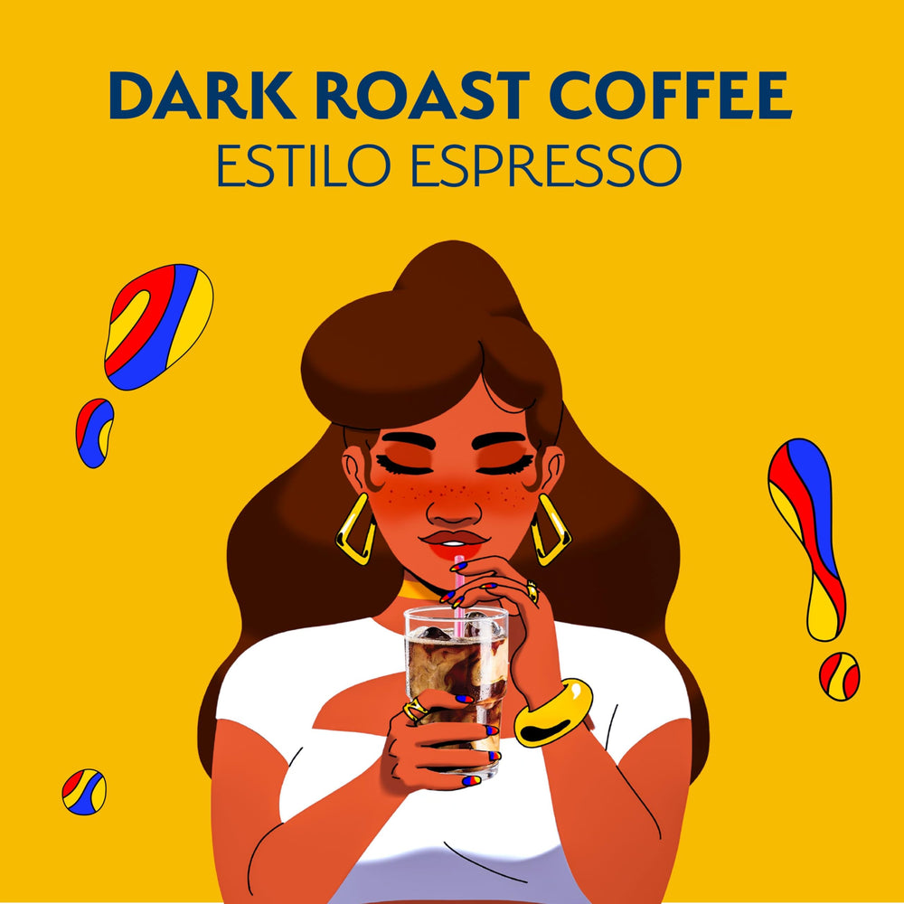 Café Bustelo cápsula junto a regla para comparar tamaño y conveniencia de un solo servicio