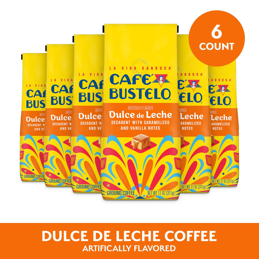 Café Bustelo molido en primer plano mostrando textura y frescura