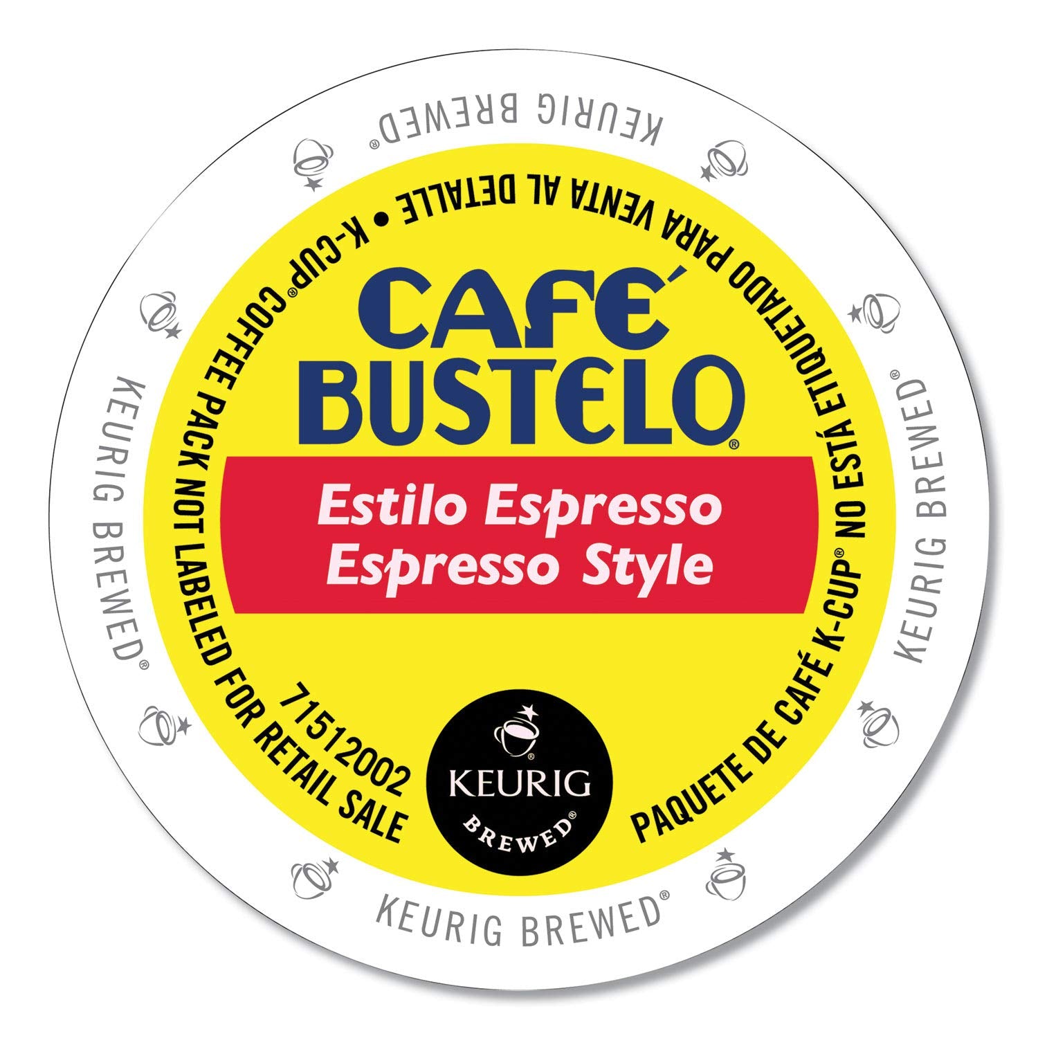 Cafe Bustelo caja frontal 96 cápsulas K-Cup mostrando empaque y volumen