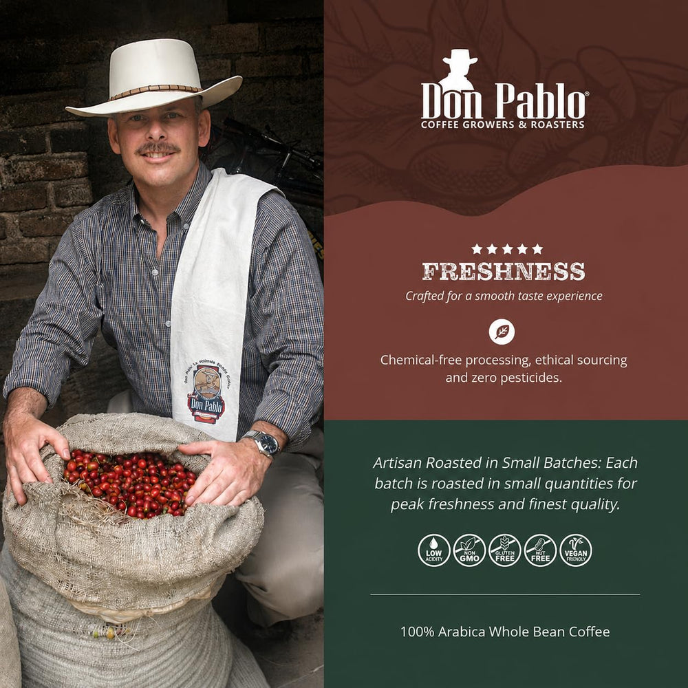 Cafe Don Pablo prensa francesa con café para cuerpo pleno y aroma