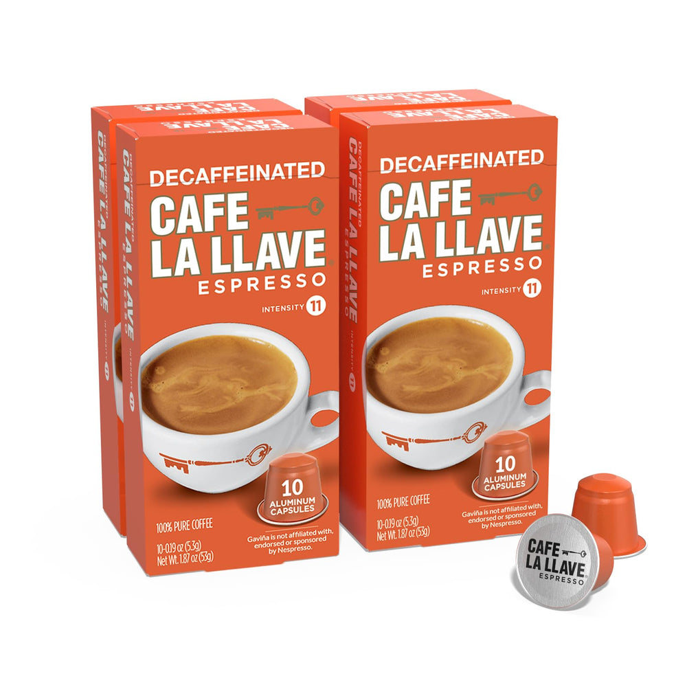 Cafe La Llave paquete frontal mostrando 40 cápsulas y diseño atractivo