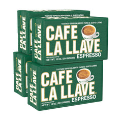 Cafe La Llave ladrillo frontal mostrando marca y empaque, conserva aroma