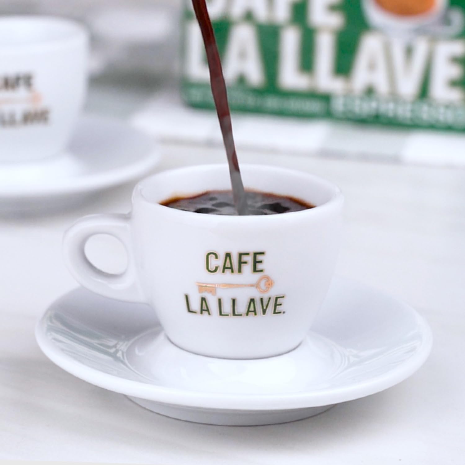 Cafe La Llave preparación en moka, resultado concentrado y aroma intenso