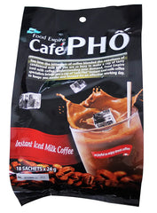 Cafe Pho sobre individual abierto con polvo listo para disolver y conveniencia