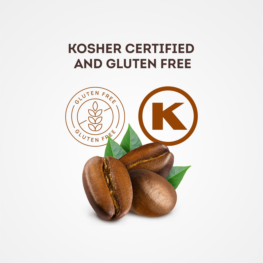 Café Santo Domingo INDUBAN etiqueta con certificaciones Kosher y libre de gluten