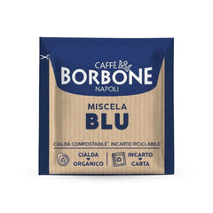 Caffè Borbone detalle de cápsula 44mm textura de papel y beneficio compostable