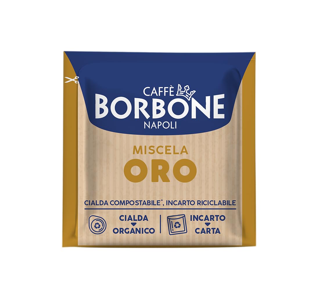 Caffè Borbone primer plano del pod ESE 44 mm, ajuste perfecto y extracción uniforme