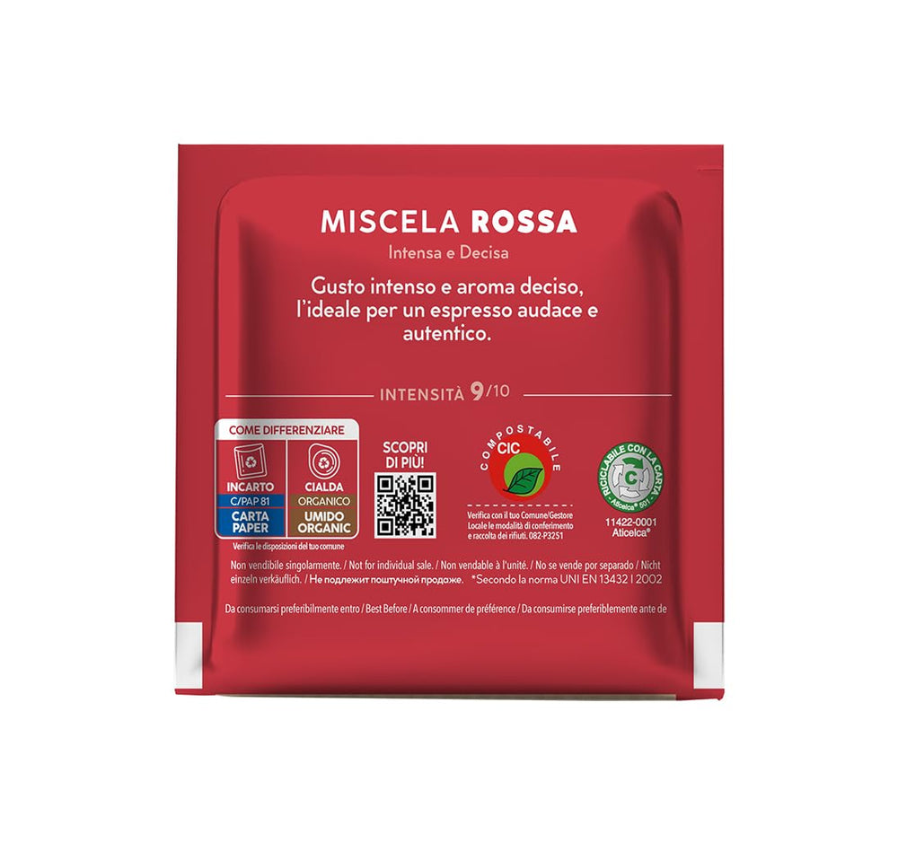Caffè Borbone taza de espresso con crema densa, realza sabor intenso