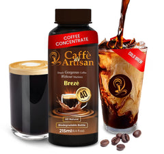 Caffè di Artisan botella frontal mostrando diseño ecológico y conveniencia
