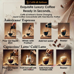 Caffè di Artisan primer plano del concentrado para apreciar textura y color