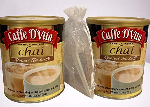 Caffe D'Vita comparación de tamaño 1 lb para visualización de cantidades