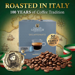 Caffè Garibaldi espresso en taza con crema densa y aroma intenso