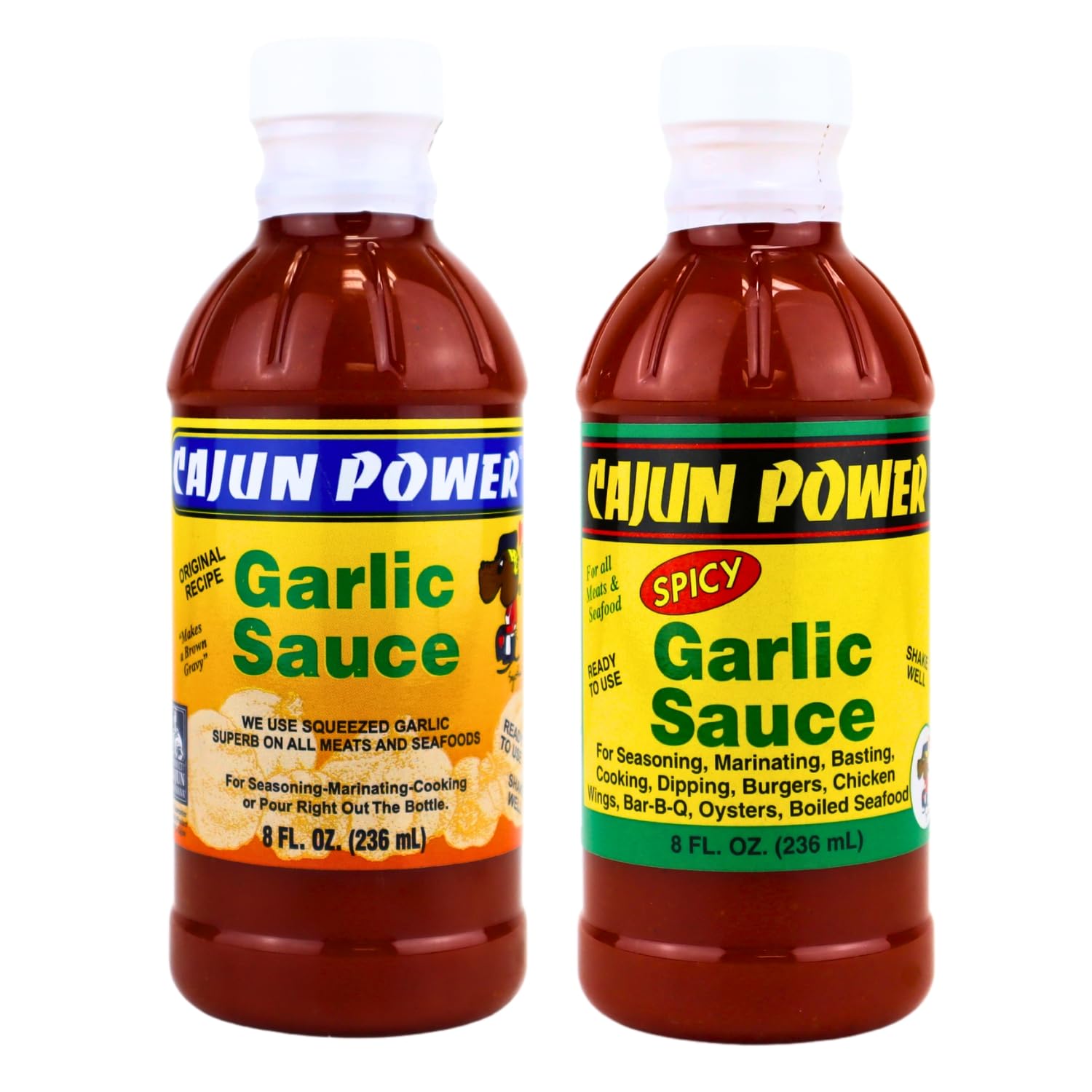 Cajun Power pack frontal mostrando Original y Spicy y presentación atractiva