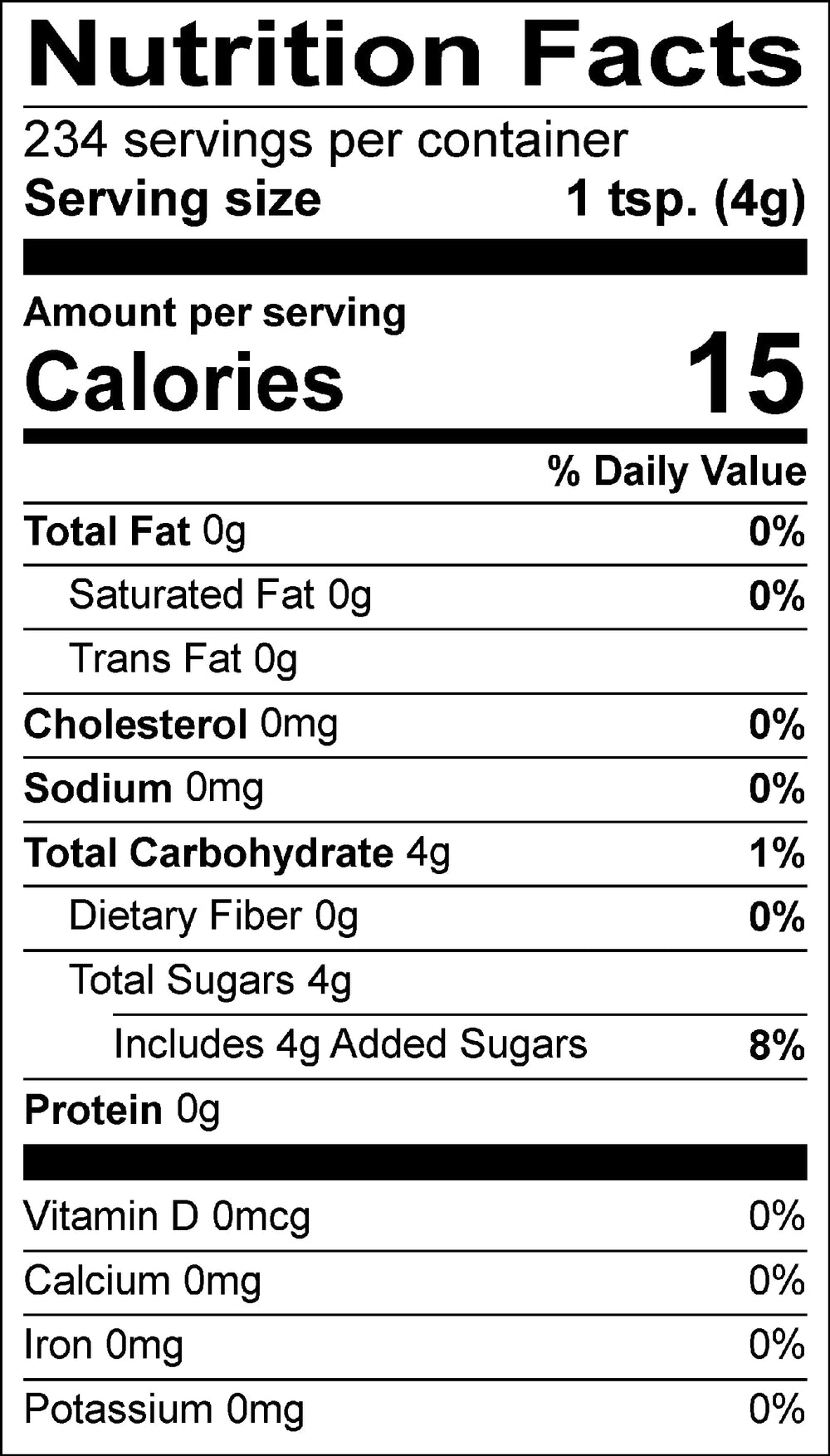 Cake Mate etiqueta con información y beneficios del producto