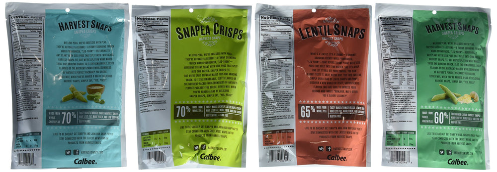 Calbee Snapea Crisps primer plano de la textura crujiente y detalle del guisante