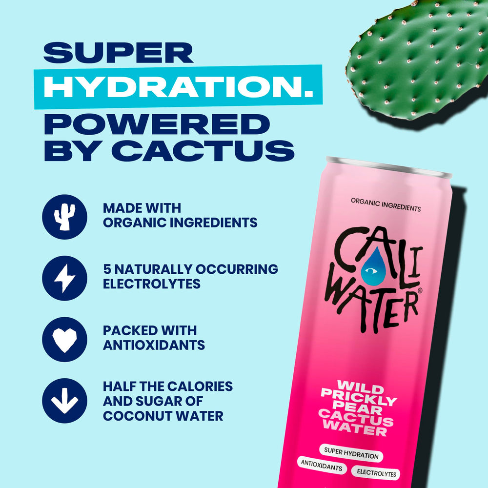 Caliwater textura de la pulpa de nopal en primer plano con riqueza antioxidante
