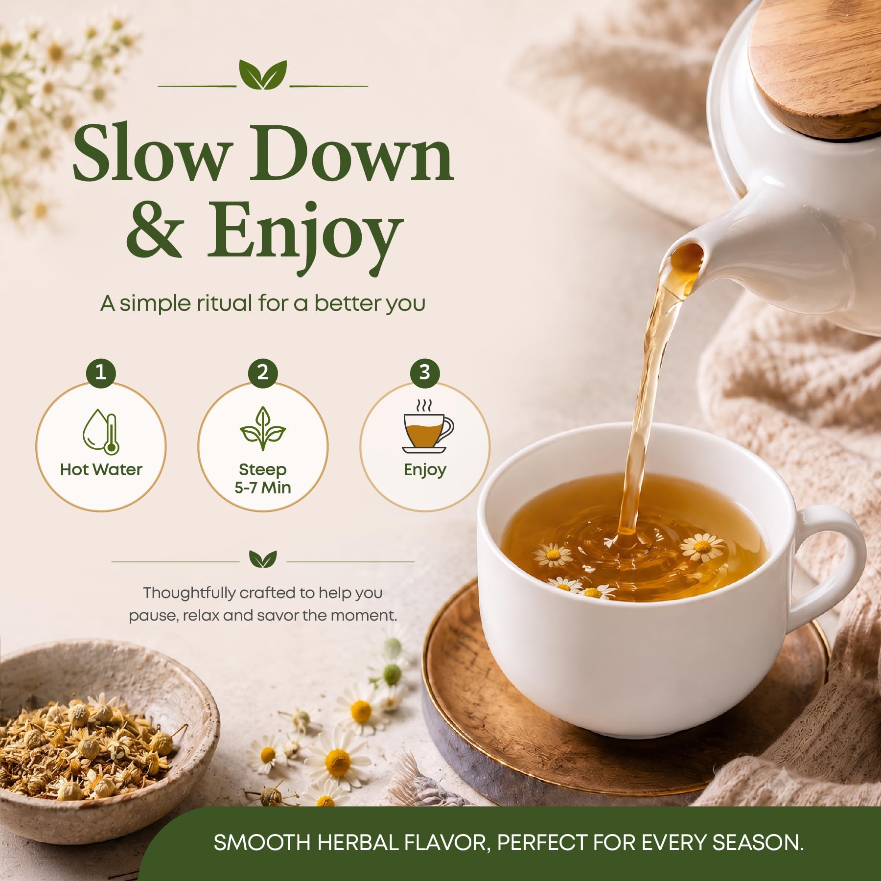 CALMING BLENDS etiqueta nutricional y lista de ingredientes, aporta transparencia al comprador