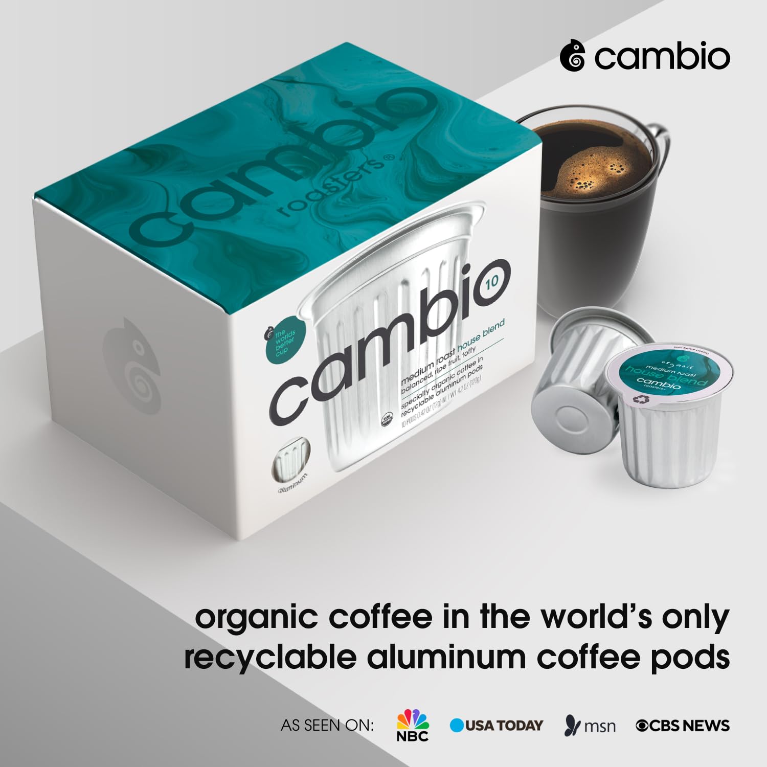 Cambio Roasters detalle de cápsula de aluminio resaltando superficie y sellado para frescura