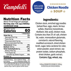 Campbell's detalle del caldo dorado mostrando textura y apetito