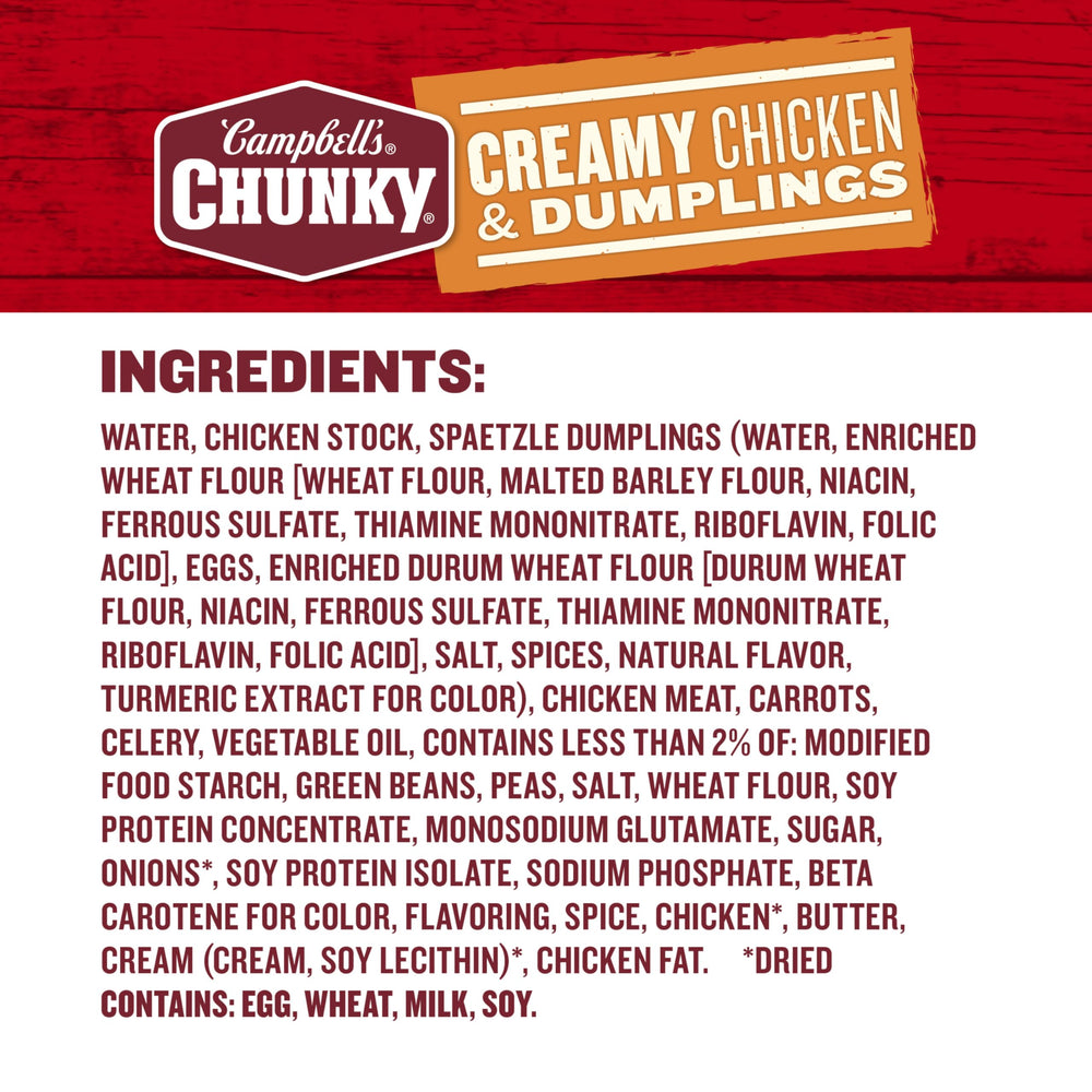 Campbell’s Chunky textura de dumplings que aporta saciedad