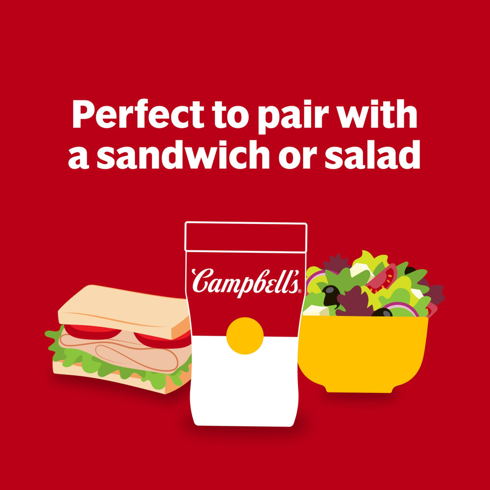 Campbell's etiqueta con ingredientes y información nutricional clara y útil