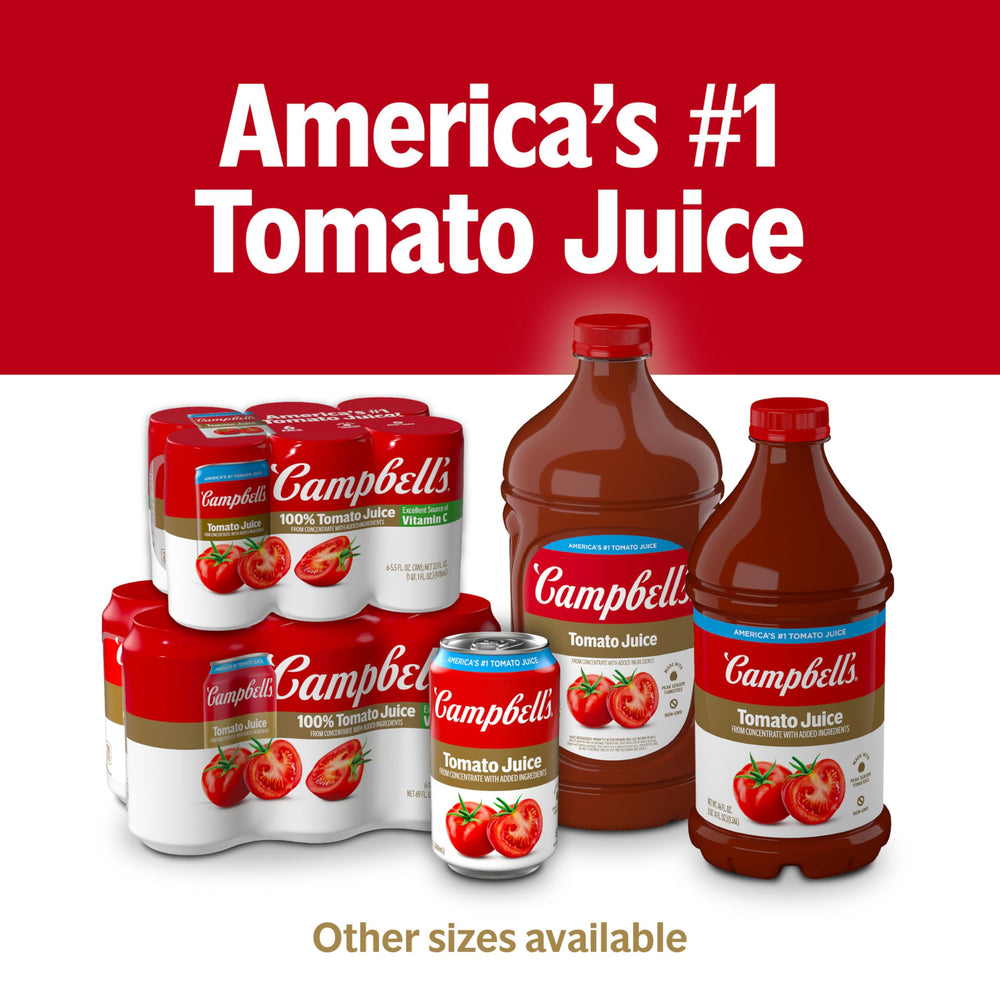 Campbell's tomates en rama que ilustran origen y sabor natural