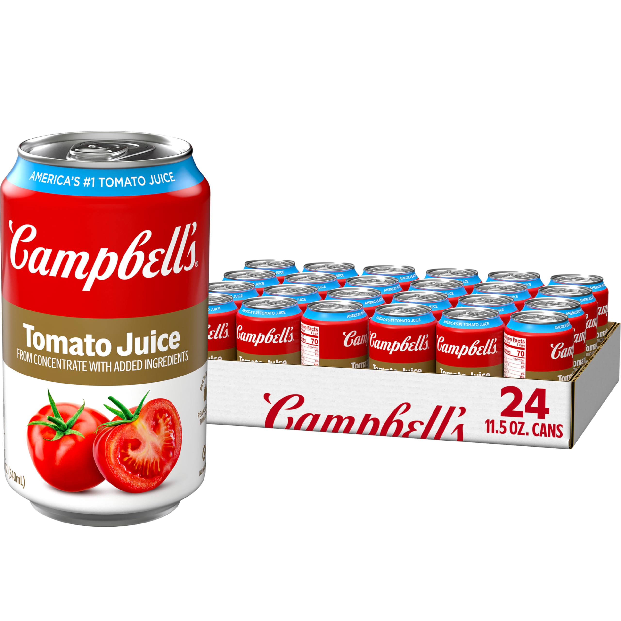 Campbell's lata frontal mostrando etiqueta y formato práctico para llevar