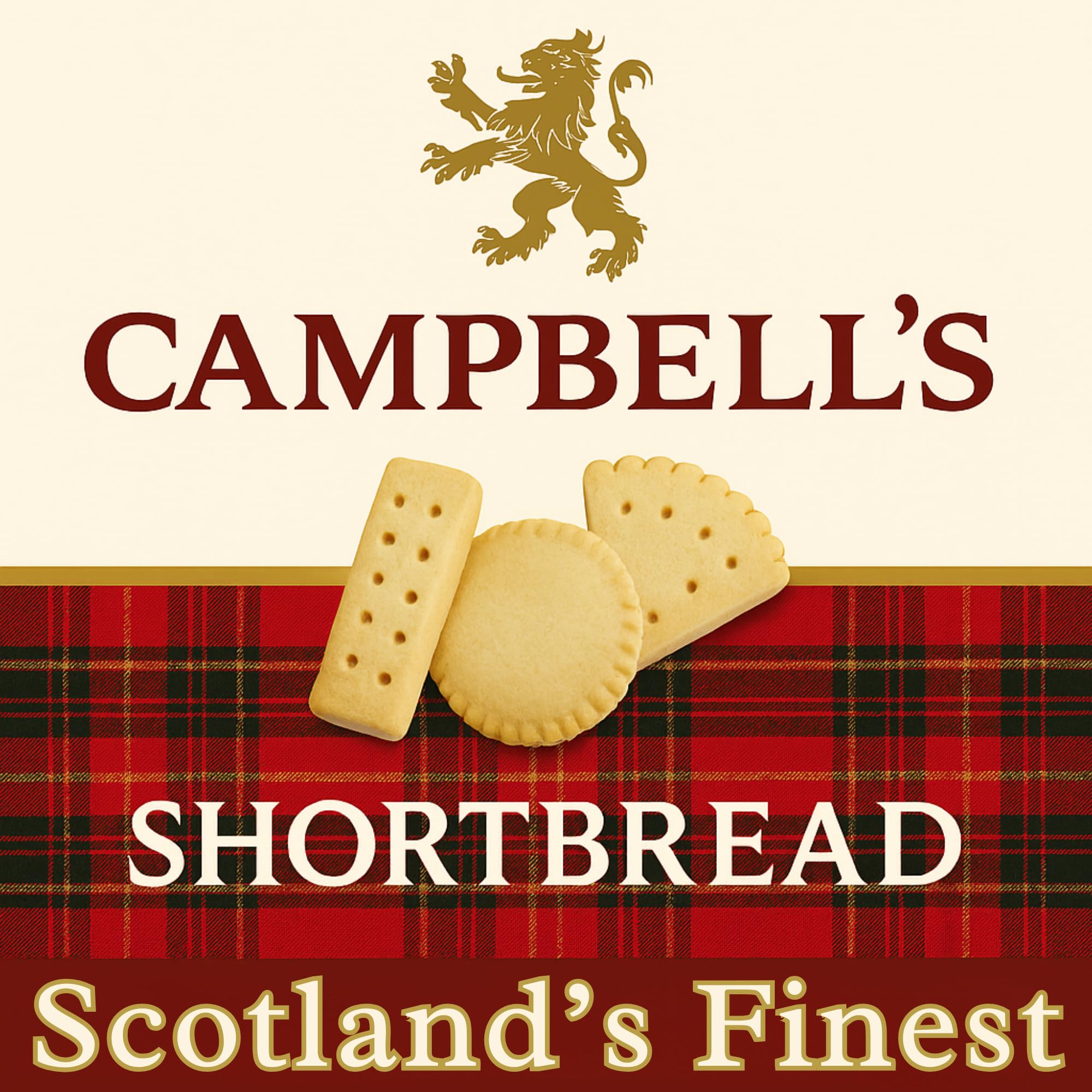 Campbells Shortbread diferentes formas de galletas en plato mostrando variedad del surtido