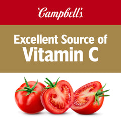 Campbell's primer plano de textura del jugo destacando color natural