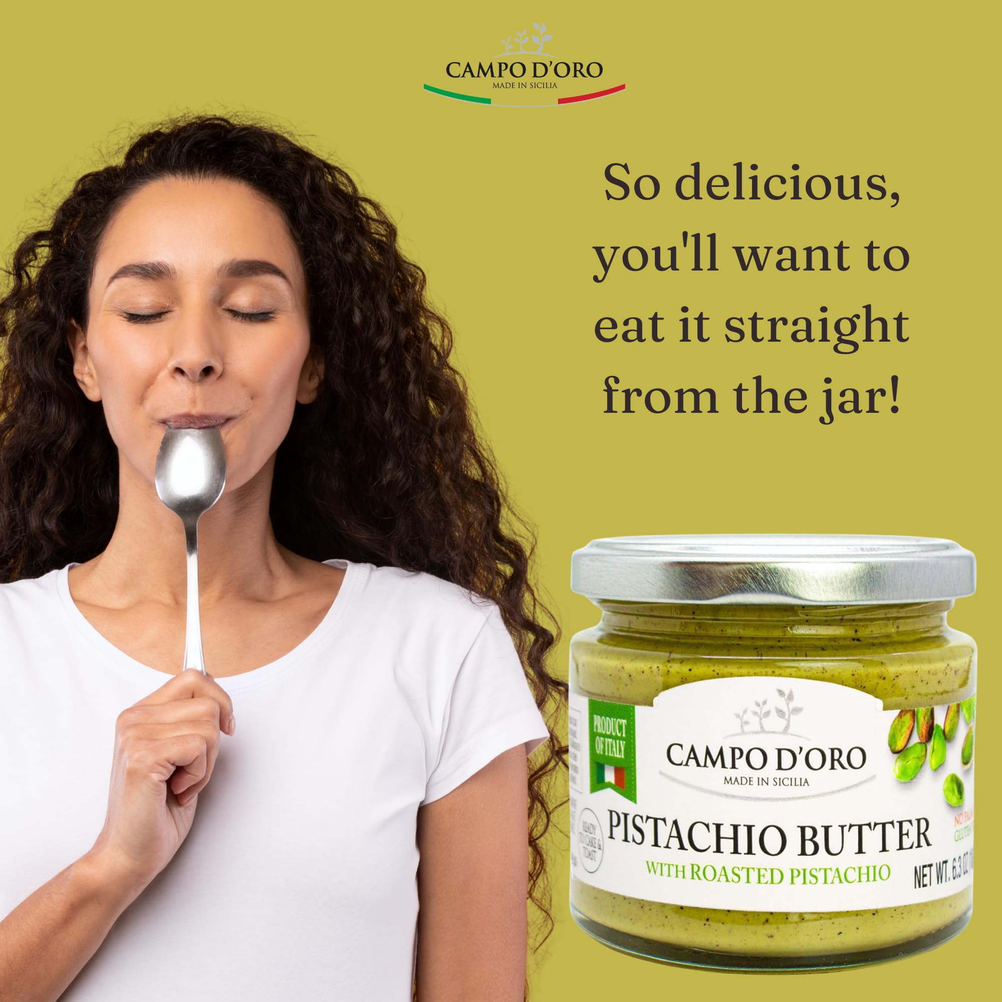 CAMPO D'ORO detalle de etiqueta con ingredientes y beneficios visibles
