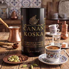 Canan Koska café en cezve ibrik listo para servir con aroma