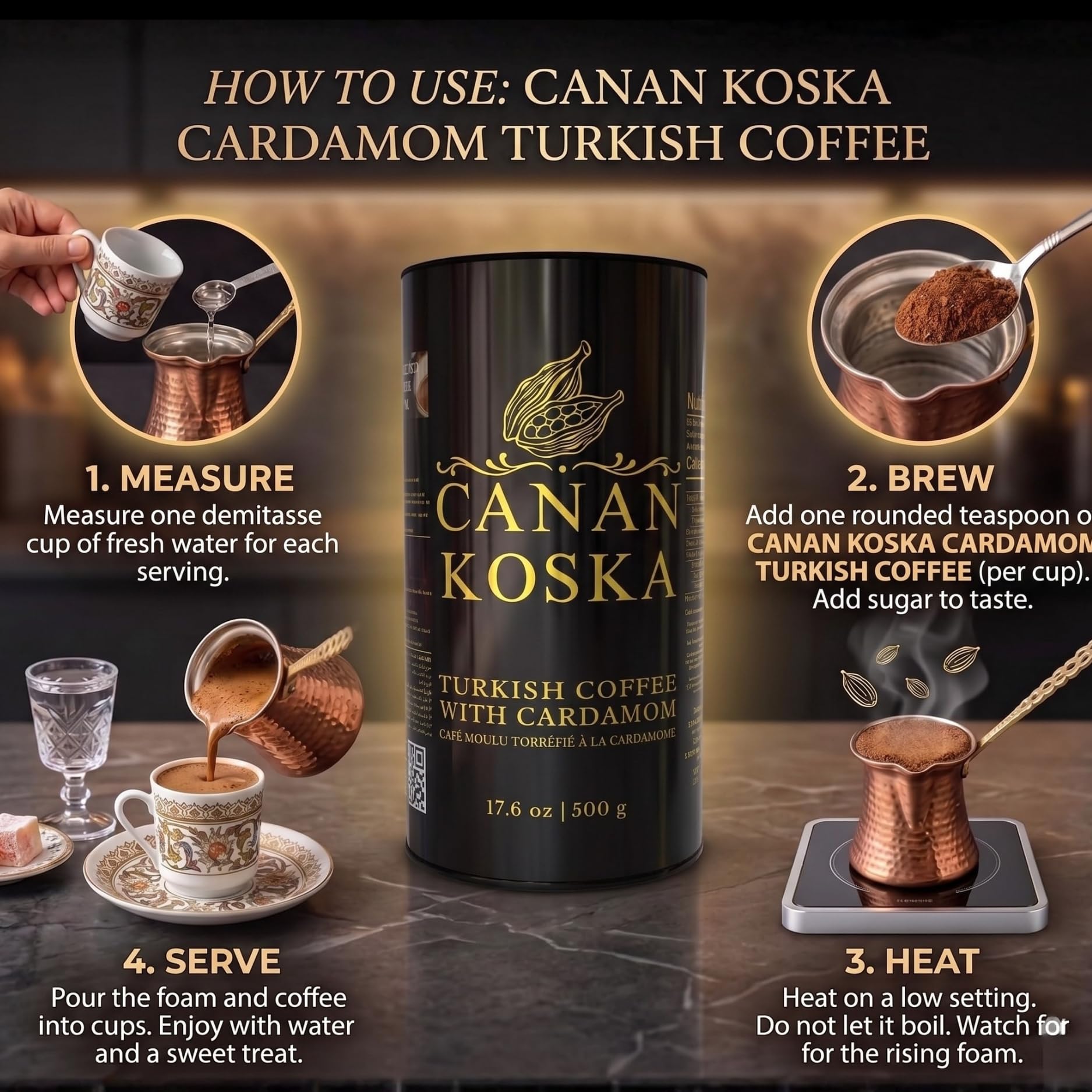 Canan Koska espuma kaimaki en taza que realza la experiencia
