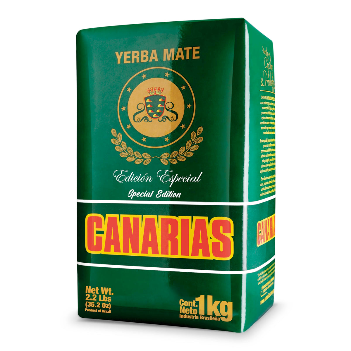 Canarias paquete frontal mostrando el diseño y peso 1 kg, ideal para stock