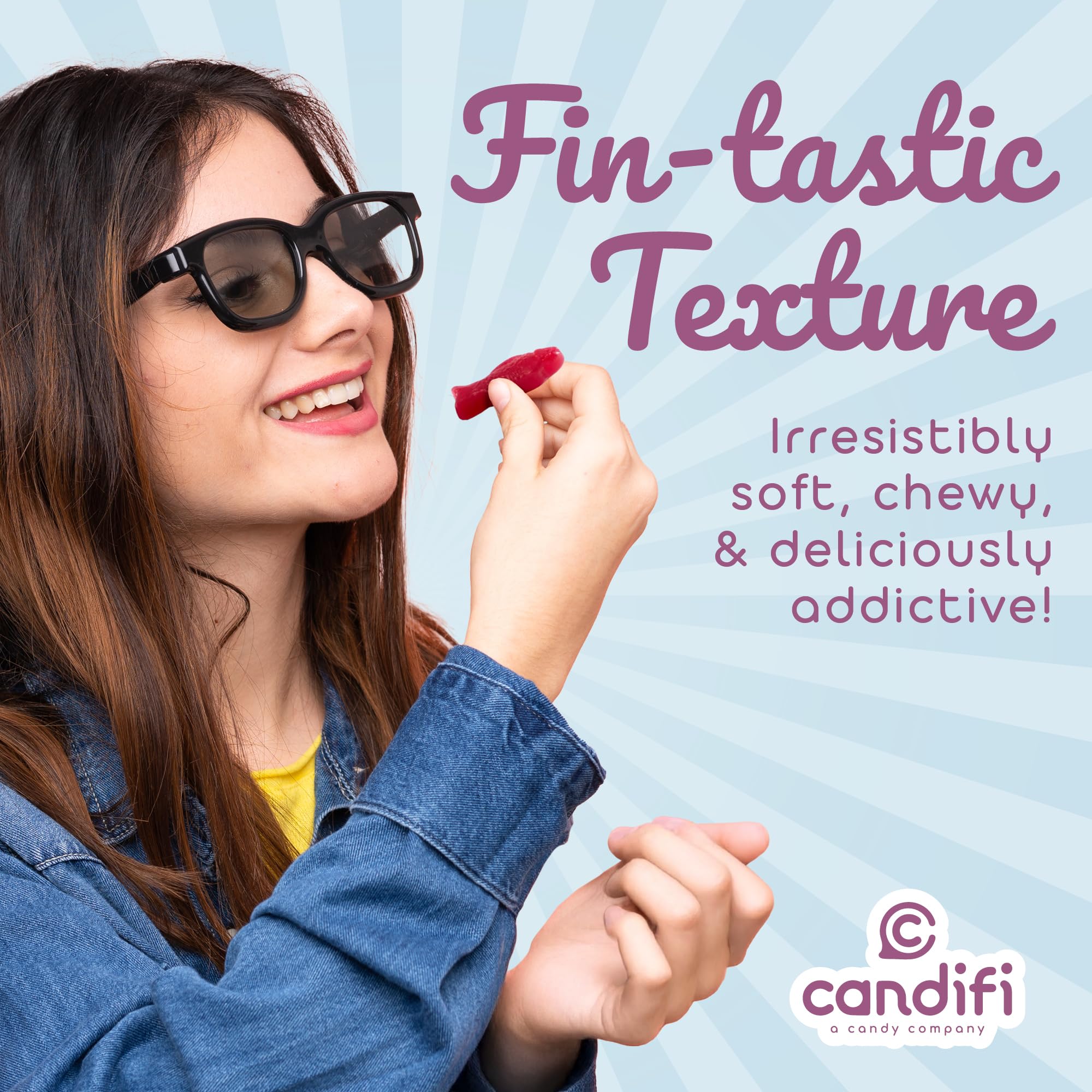 Candifi etiqueta nutricional visible indicando ingredientes veganos y sin gluten