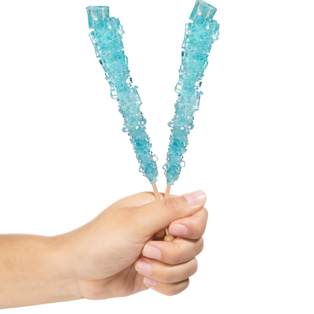 Candy Envy primer plano del cristal azul, detalle brillante y textura definida