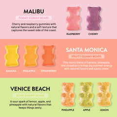 Candy People VegoBears en mano para comparar tamaño y facilitar porciones
