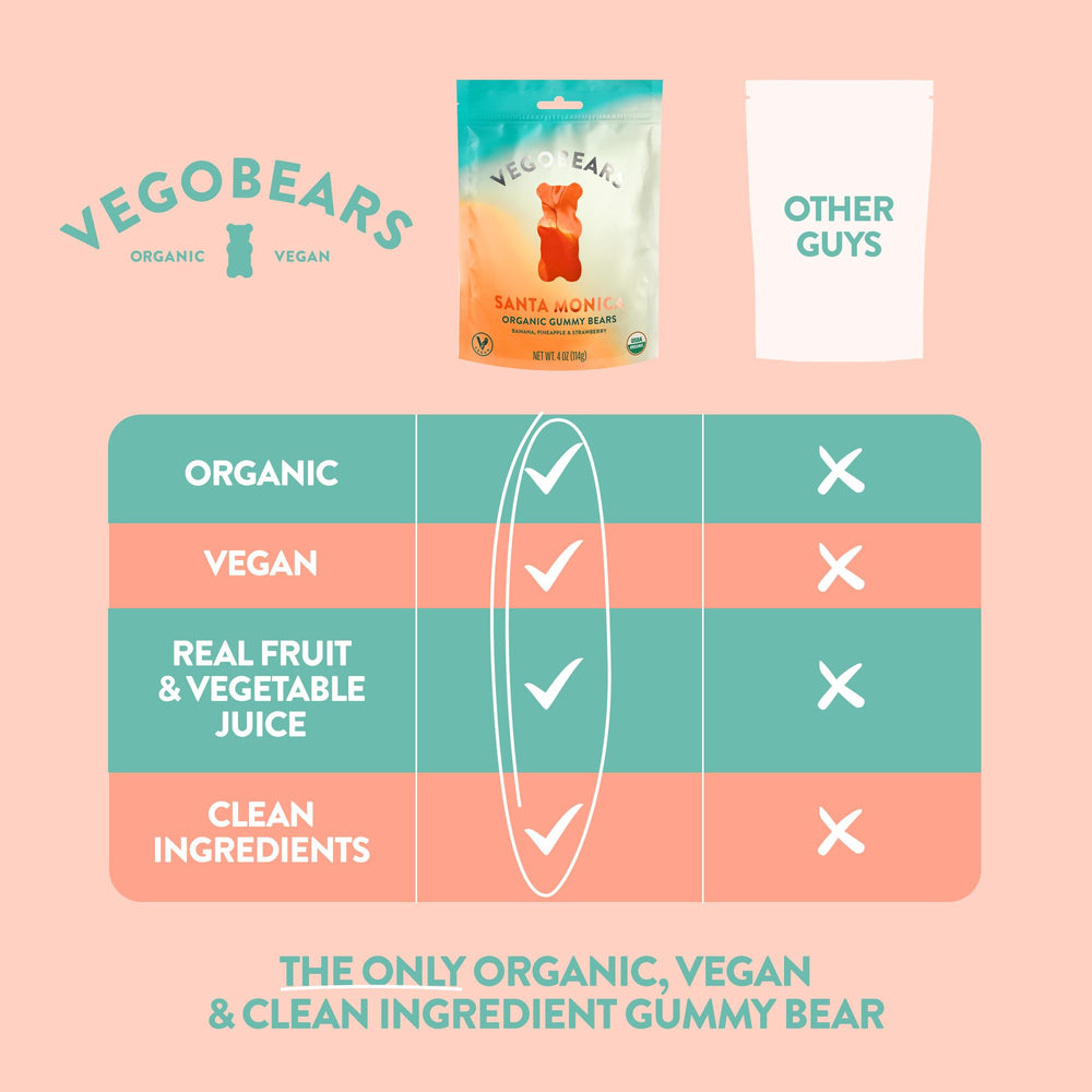 Candy People VegoBears las tres bolsas de 4 oz con sabores diferentes