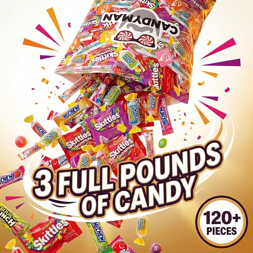 CANDYMAN bol con variedad en mesa de fiesta, opción festiva