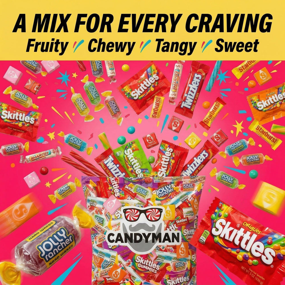 CANDYMAN relleno de piñata en uso, distribución limpia y segura