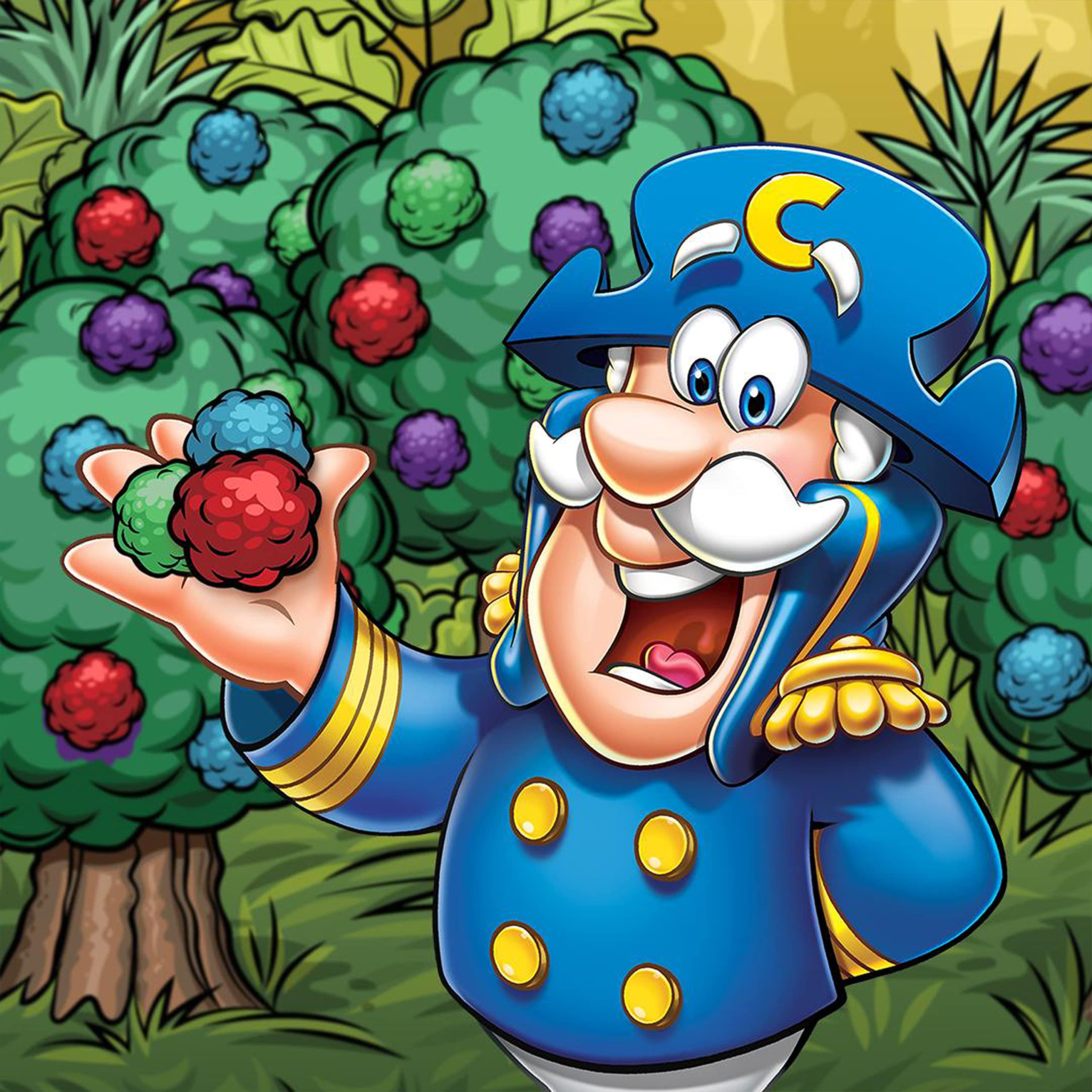 Cap'n Crunch caja junto a mano para comparar tamaño y cantidad, ayuda en la decisión de compra