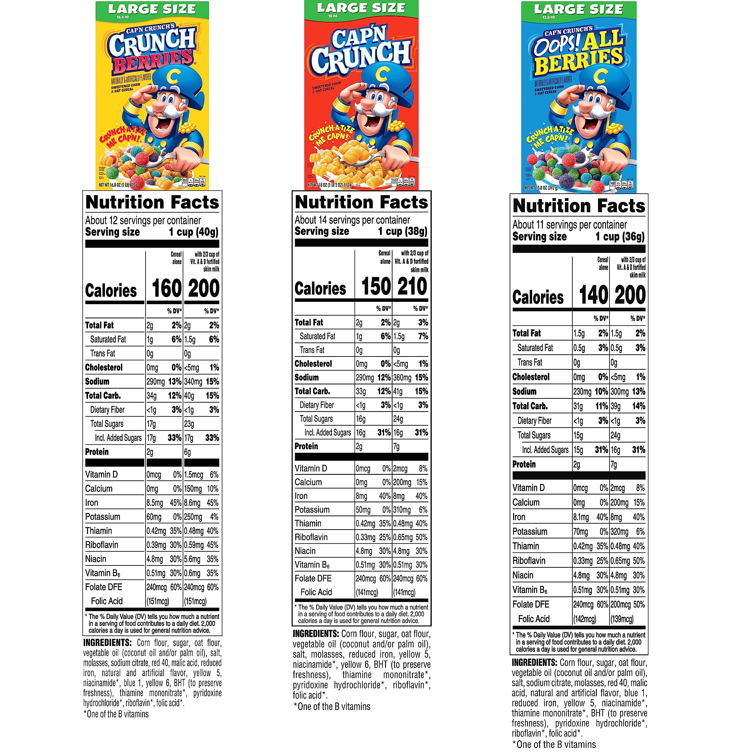 Cap'n Crunch primer plano de la textura crujiente del cereal que destaca su crocancia