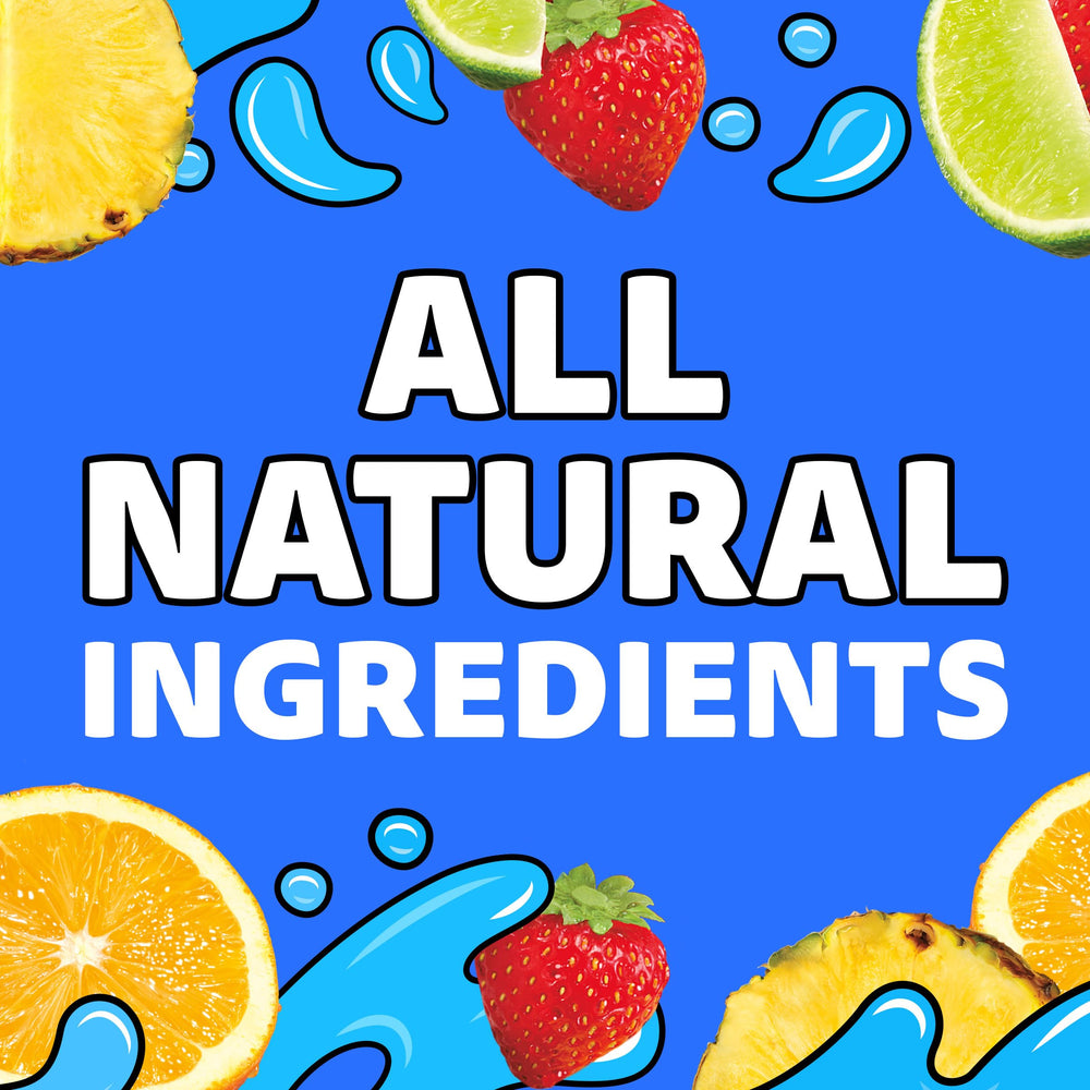 Capri Sun etiqueta nutricional enfocada que resalta menor azúcar
