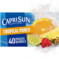 Capri Sun paquete frontal de 40 pouches mostrando conveniencia para familias
