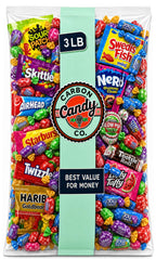 CARBON CANDY CO. vista frontal del paquete mostrando variedad y tamaño