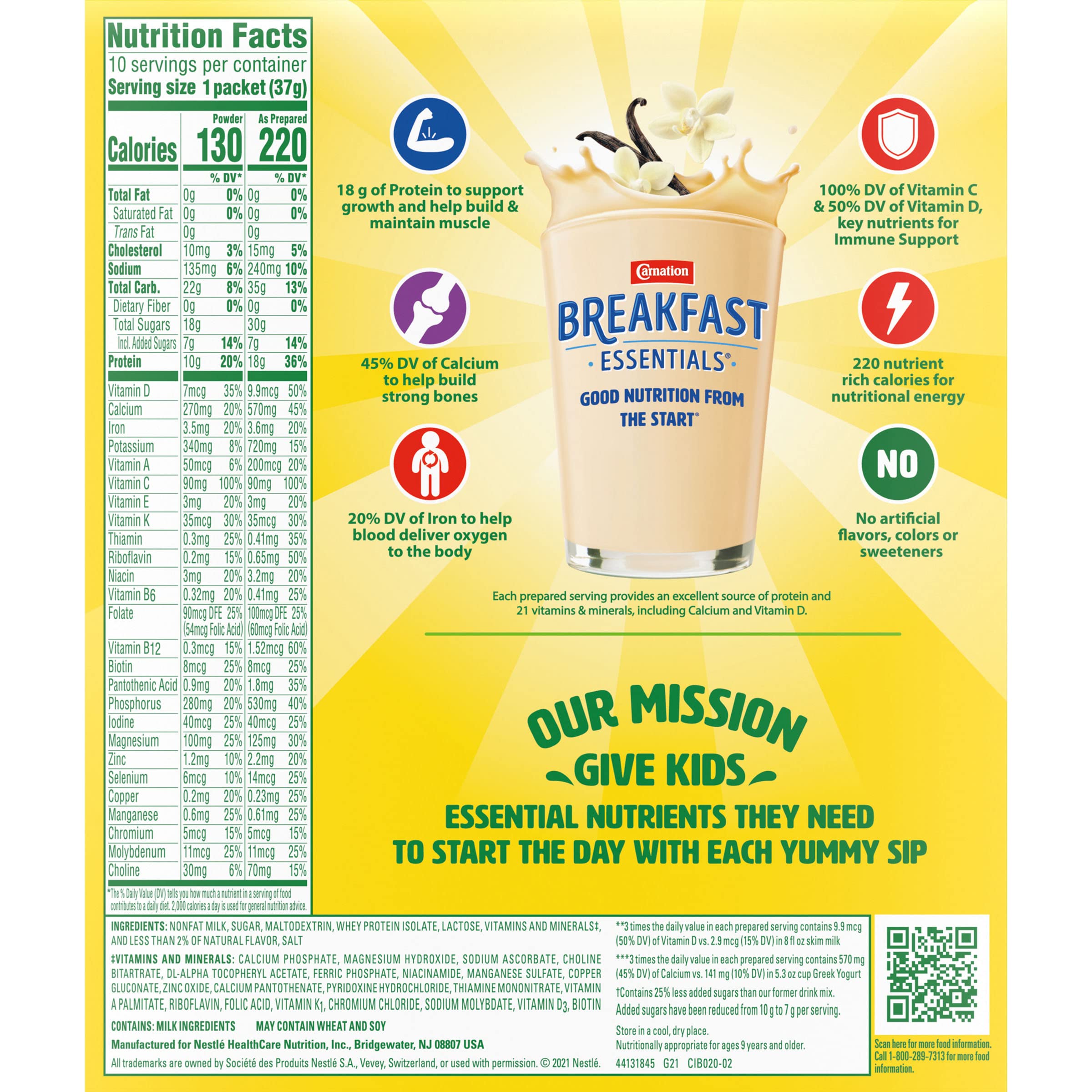 Carnation Breakfast Essentials batido en mano listo para llevar y energizar