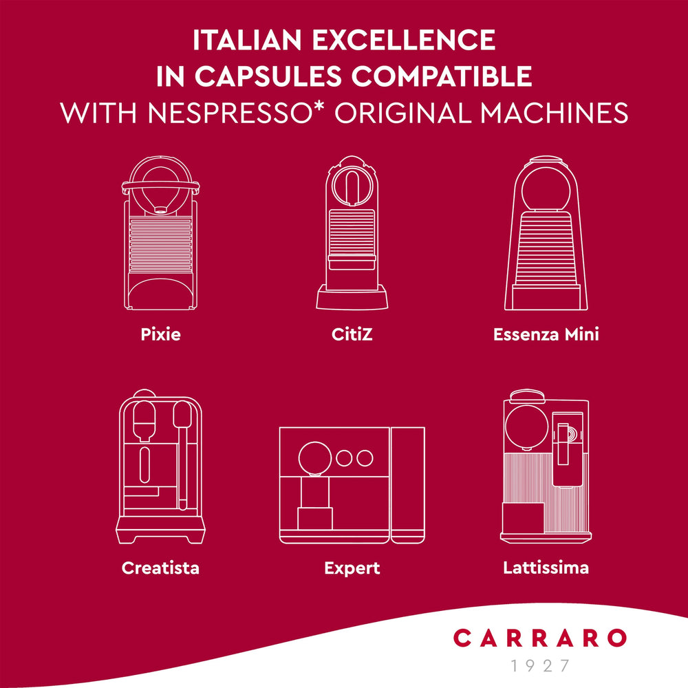 Carraro cápsula en mano para comparar tamaño y facilidad de uso, compatibilidad clara