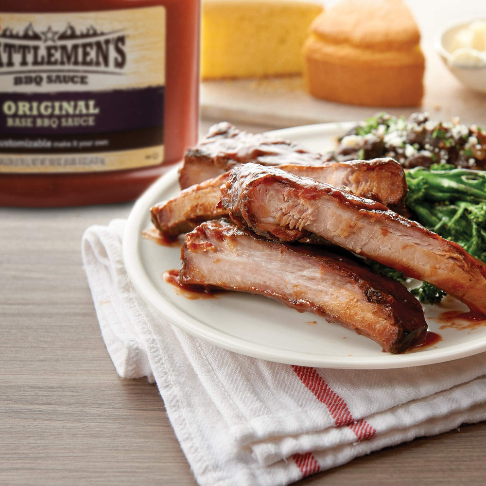 Cattlemen's glaseado en pollo aportando brillo y sabor